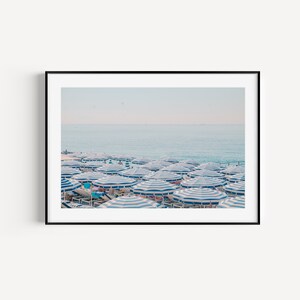 Nice Photography Print, Nice France Print, Nice Beach Photo, France Beach Print, Beach umbrellas Print, Mediterranean Sea, Summer Photograph image 7