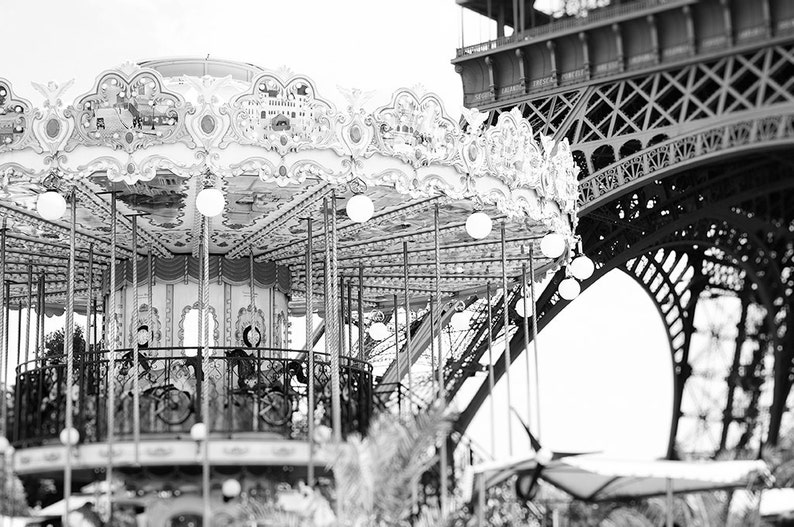 Black and White Paris Photography, Paris Prints, Minimalist Poster, Eiffel Tower Print, Black and White French Decor, French Wall Print image 3