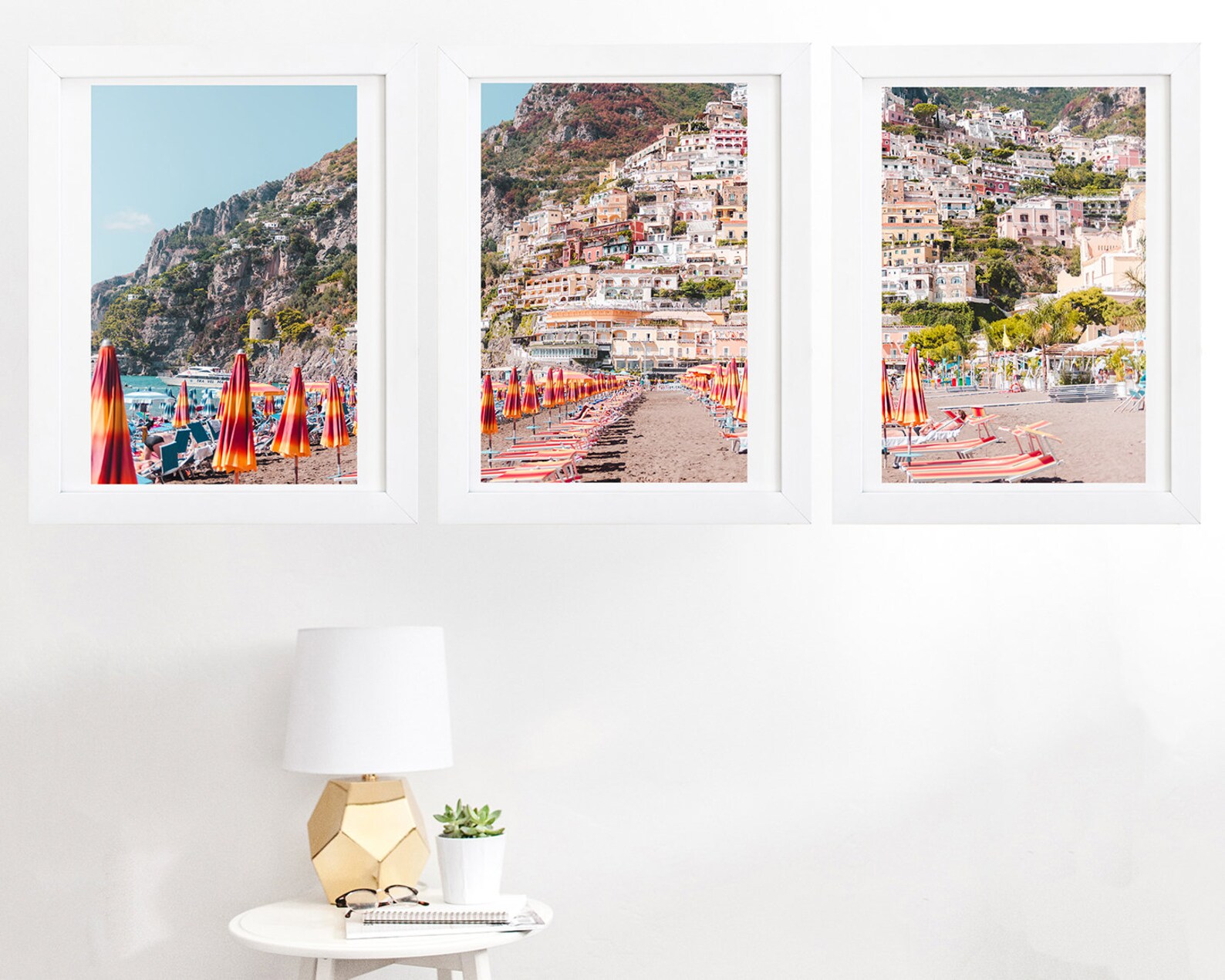 Positano, Triptych, Print Series, Amalfi Coast, Positano Print ...
