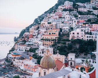 Amalfi Coast Print, Positano, Positano Print, Positano Photograph, Amalfi, Italy Home Decor, Italy Print, Sunset Print, Home Decor, Wall Art