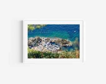 Capri Photography Print, La Fontelina Beach Club, Amalfi Coast Wall Art