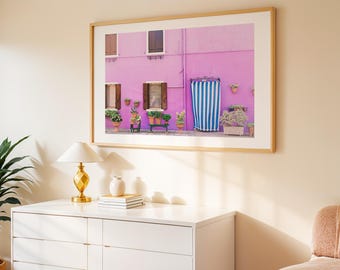 Burano Venice Fine Art Print: Pink House, Italy Travel Photography