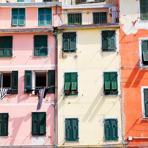 Cinque Terre, Riomaggiore, Cinque Terre Print, Cinque Terre Photograph, Italy Photo, Italy Print, Pastel Print, Door Print, Colored Houses image 1