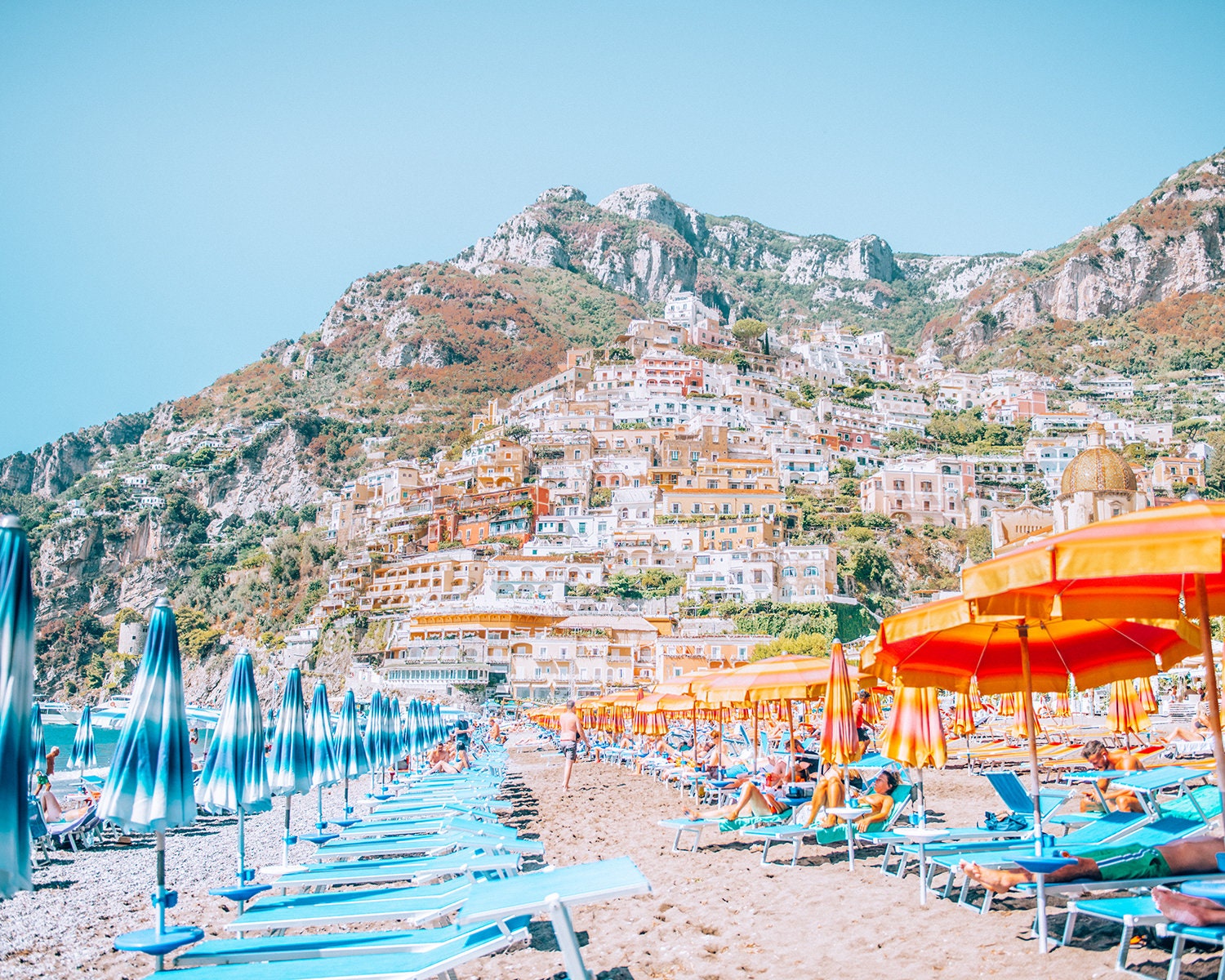 Beach Print, Positano Beach, Beach Photo, Wall Art Coastal, Amalfi Coast, Italy Wall Art, Office Decor, Dorm Room, Extra Large Wall Art