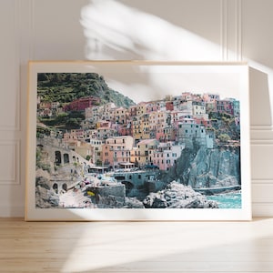 Manarola Cinque Terre Poster: Italienische Küsten Fotografie, mediterrane Wandkunst