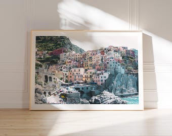Manarola Cinque Terre Print: Italian Coastal Photography, Mediterranean Wall Art