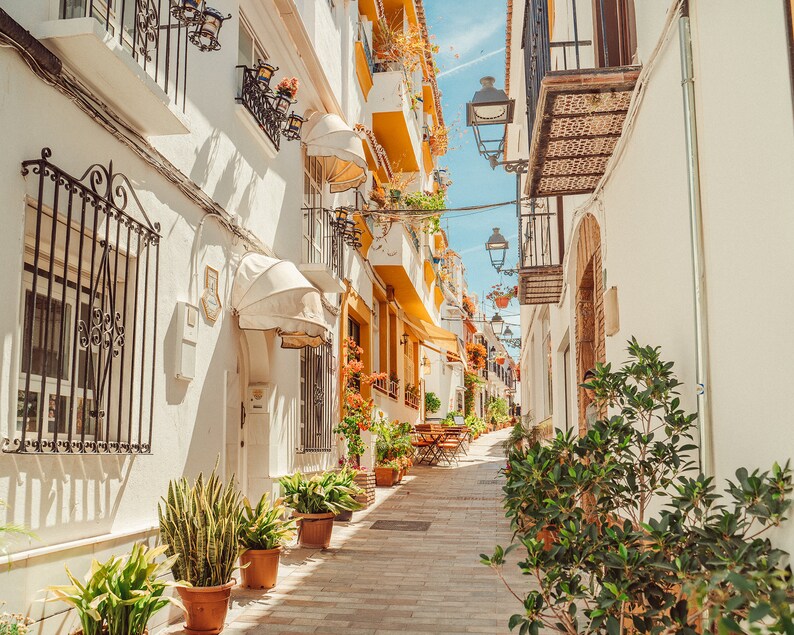 Spain Spain Print Spain Photo Floral Print Street Etsy