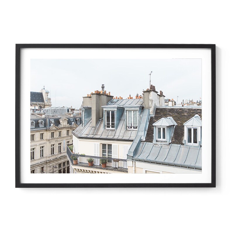 Paris Photograph, Wall Decor, Large Wall Print, Neutral Wall Decor, Paris, Paris Landscape, Paris Print, Paris Poster, Paris Roofs, Paris image 6