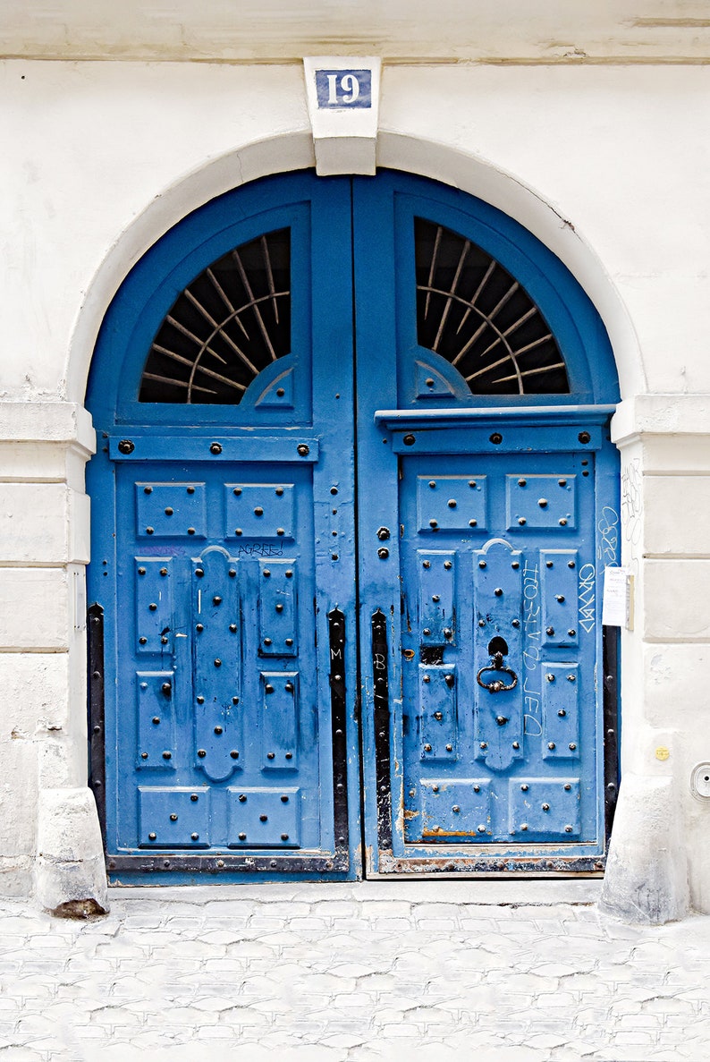 Paris Door Print, Blue Paris Door Print, Paris Photograph, Paris Door Photograph, Blue Paris Print, Traditional Door Print in Paris image 3