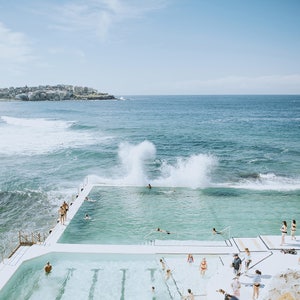 Bondi Beach, Aerial Beach Print, Extra Large Wall Art, Beach Poster, Bedroom Wall Art, Office Artwork, Sydney, Australia, Beach Photography image 1