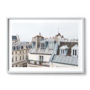 Paris Photograph, Wall Decor, Large Wall Print, Neutral Wall Decor, Paris, Paris Landscape, Paris Print, Paris Poster, Paris Roofs, Paris image 5