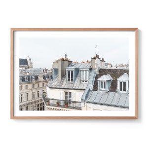 Paris Photograph, Wall Decor, Large Wall Print, Neutral Wall Decor, Paris, Paris Landscape, Paris Print, Paris Poster, Paris Roofs, Paris image 4