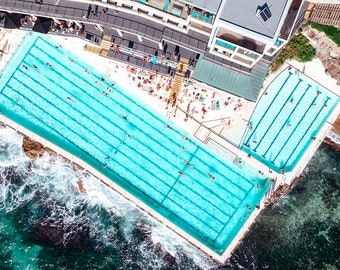 Aerial Beach Photo, Aerial Bondi Beach, Aerial Print, Aerial Photo, Aerial Beach, Bondi Beach Print, Bondi Beach, Beach Photo, Wall Art