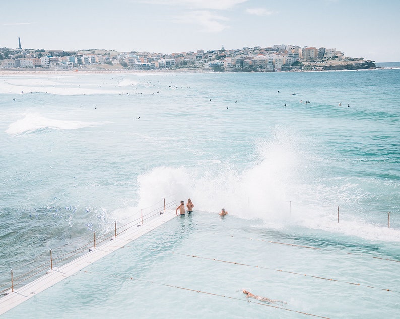 Bondi Beach Print, Bondi Beach, Ocean Print, Photography, Beach Photography, Beach Print, Wall Art, Beach Home Decor, Bedroom Wall Decor image 1