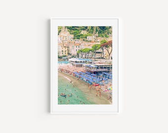 Amalfi Coast Fine Art Photography Print: Vibrant Italy Beach Wall Art