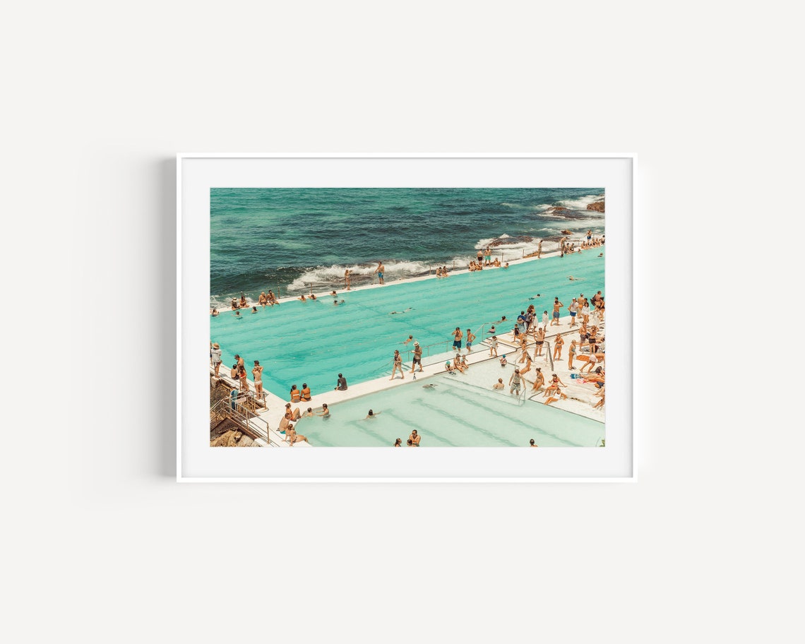 Bondi Beach Print, Bondi Beach Photography, Australia, Aerial Beach Photography, Bondi Beach