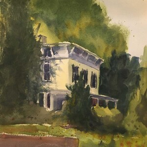 Original Aquarell, Aquarell Landschaftsmalerei