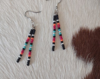 Desert Evening Southwestern Beaded Earrings