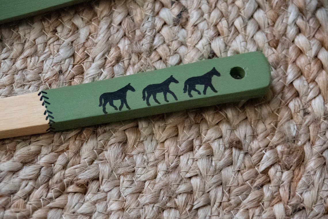 Rustic Sage Green Kitchen Utensil Set Horse Kitchen Utensil Etsy