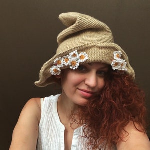 Daisy hat, Crochet Hat, sun Hat image 3