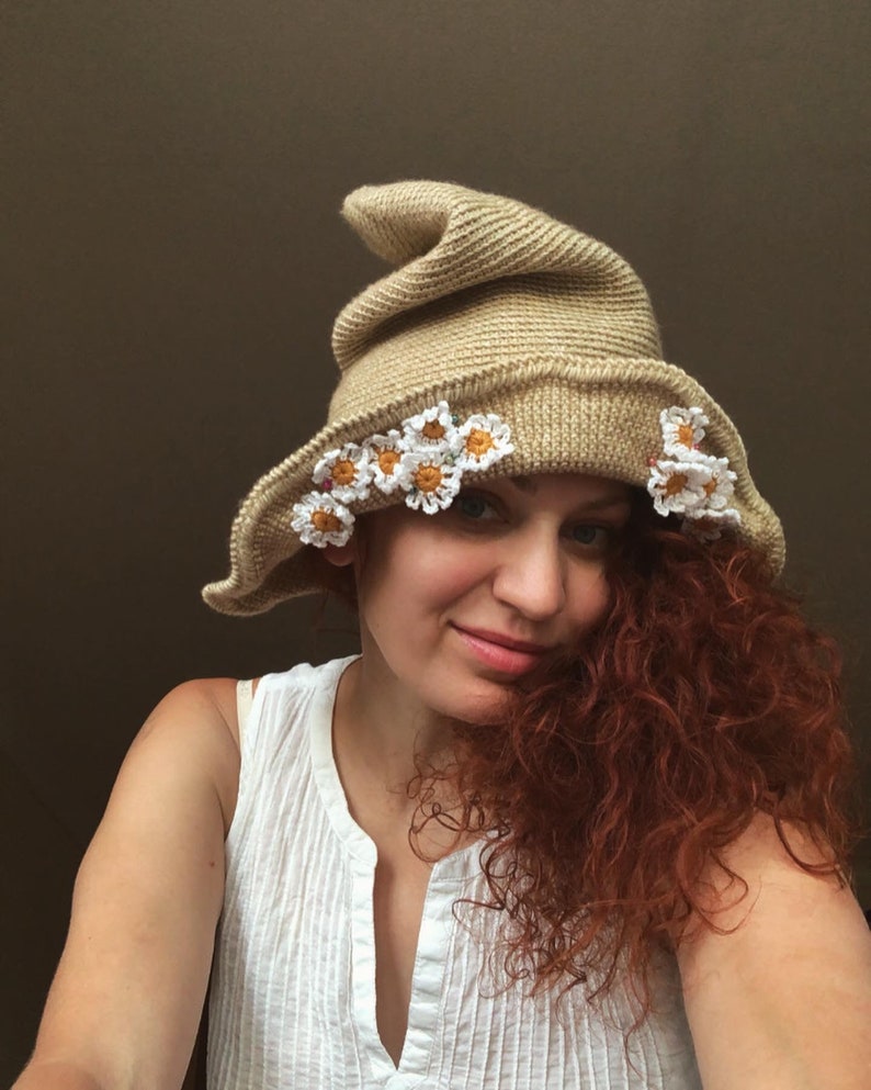 Daisy hat, Crochet Hat, sun Hat image 3