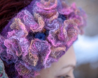 Warm wool headband Ukrainian wreath