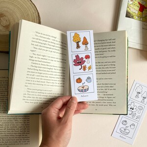 Autumn Illustrated Book Mark - Recycled Card