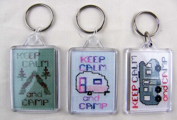 Caravan Keyrings assorted colours and styles of caravan