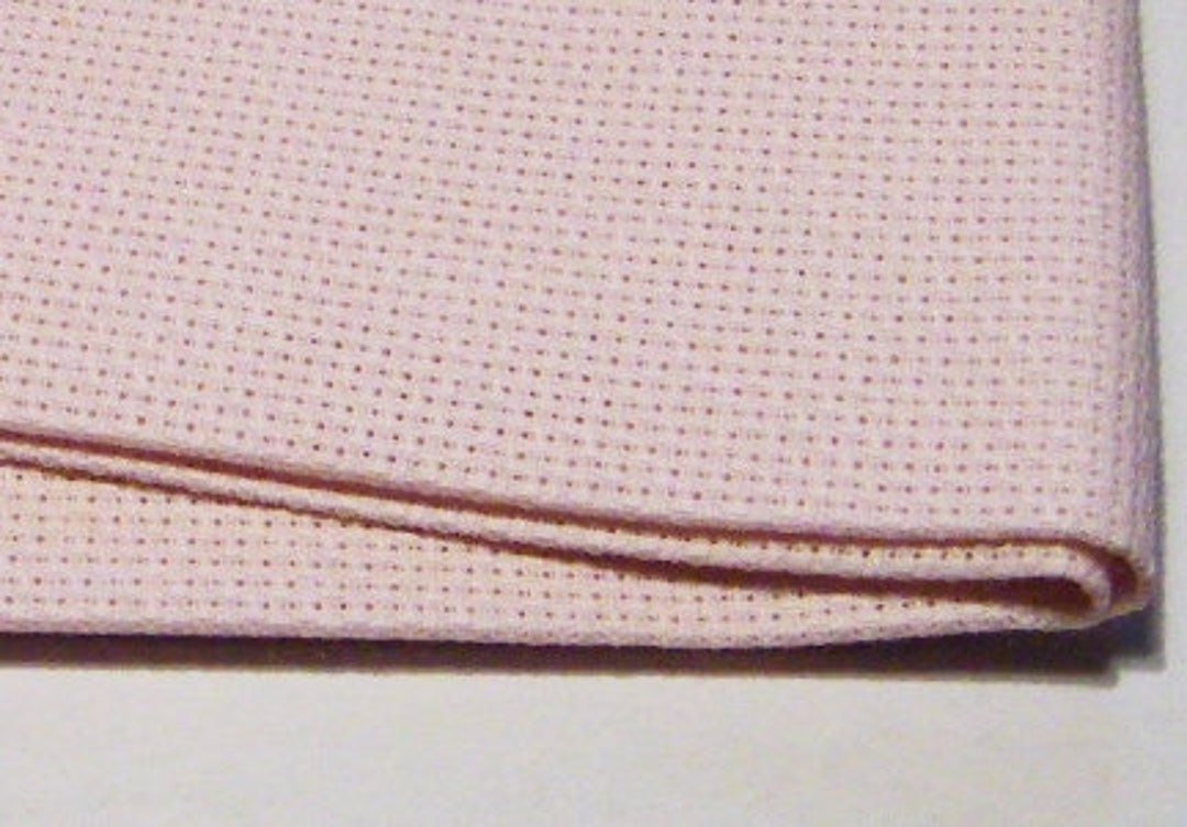 16 Count Honeysuckle Pink Aida Fabric, Various Sizes Available for
