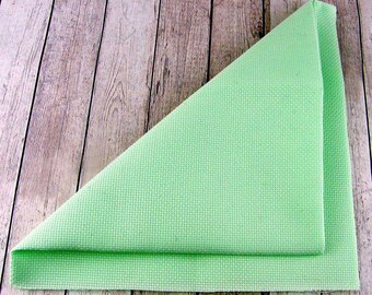 Mint Green 16 Count Aida Fabric: 91x50cm Cross Stitch Material