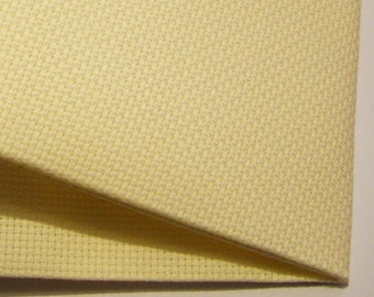 Elfenbein Aida Tuch: 14 Count Kreuzstich Stoff. Verschiedene Größen.