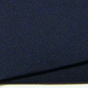 18 count navy blue Zweigart cross stitch Aida available in 3 sizes. Great for stitching small Christmas designs.