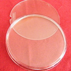 Pack of 2 Acrylic 80mm Round Coaster Blanks in two parts for mounting some of my cross stitch designs, other craft work or a photograph.