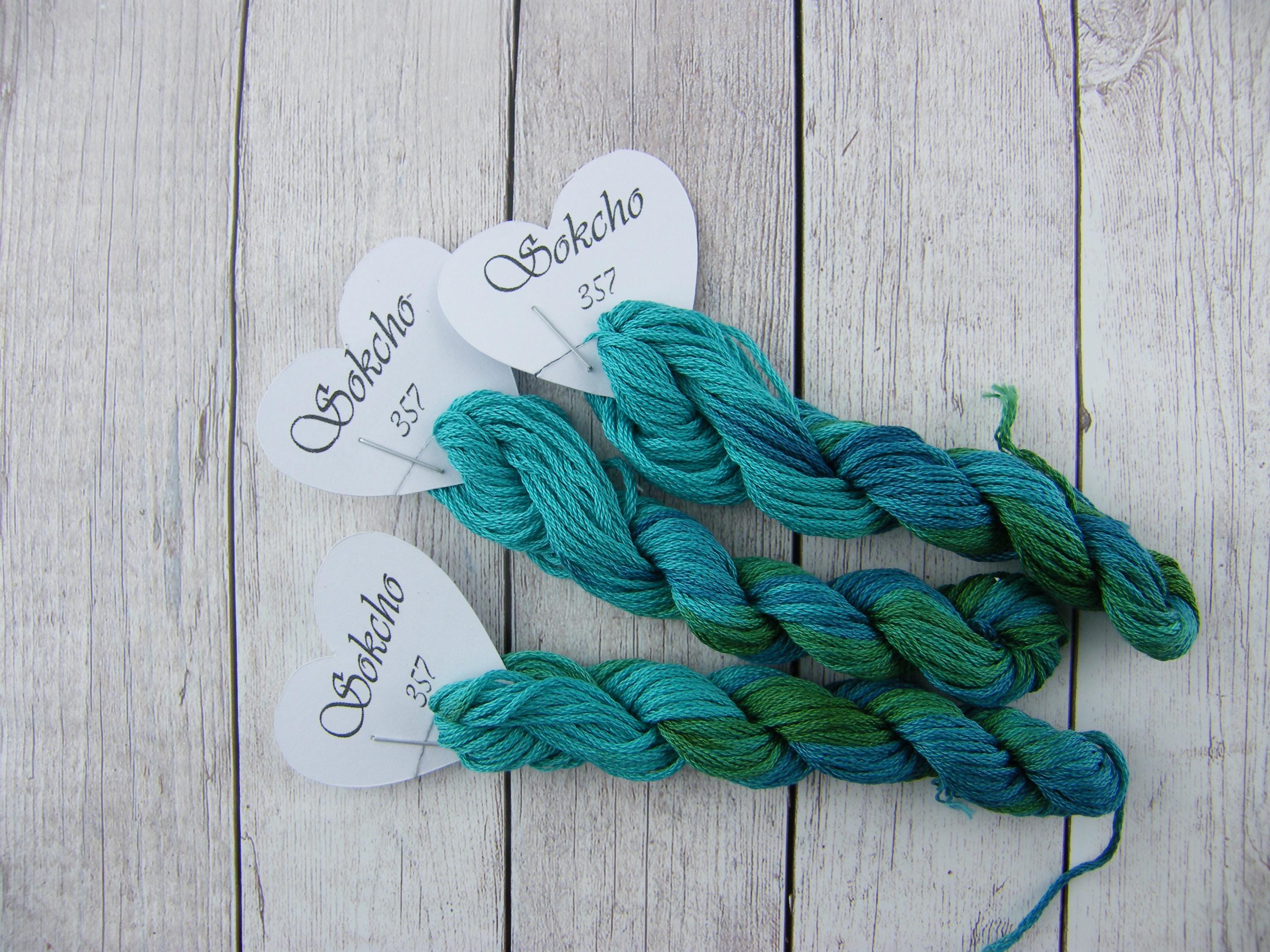 357 Sokcho Hand Dyed Variegated Stranded Cotton Skein in