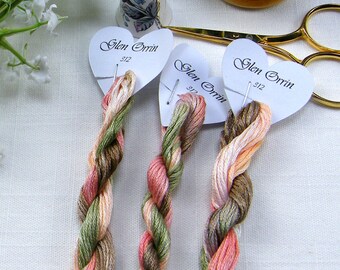 312 - Glen Orrin Hand Dyed Stranded Cotton skein by Fils à Soso. Cross stitch and Blackwork embroidery thread.