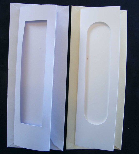 Bookmark Rectangle Aperture Card Blank 2 Fold Aperture Card Etsy