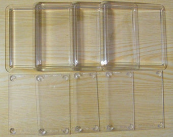 Venticinque sottobicchieri quadrati in plastica acrilica trasparente (profondità extra per lavori artigianali) - 80 mm