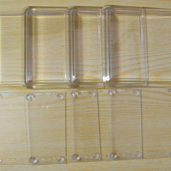 Pack of 4 Square Coaster Blanks. 2 part acrylic coaster blanks ready for cross stitch, photos or other craft work.