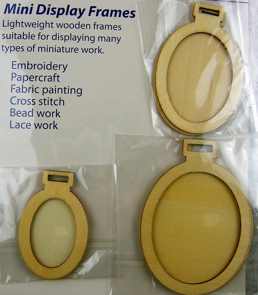 Small Typeset Frame Set of 3 Mini Wooden Frames. Square, Round, Oval or Rectangle Openings ...
