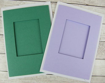 Cross Stitch Cards: Rectangle Aperture Craft Cards, Pack of 2