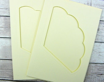 Fan Aperture Cards: Cross Stitch Card Pack of 2