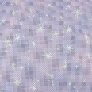 14 count Pink and Purple Fairy Stars Aida in various sizes.