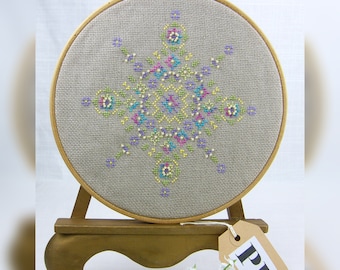 Summer Dazzle Counted Cross Stitch Chart in PDF Instant Download Format. Summer Circle design.
