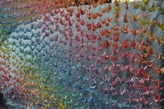 Hochzeit Origami Dekoration 1005 Origami Kraniche Senbazuru Regenbogen Feature Hochzeitsgeschenk Papier Jahrestagsgeschenk Wohnkultur