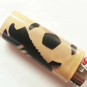 Soccer fútbol Futball Lighter Case Holder Sleeve Cover Fits Bic Lighters