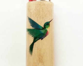 Hummingbird Lighter Case Holder Sleeve Cover Fits Bic Lighters