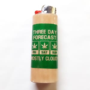 Three Day Forecast Mostly Cloudy Lighter Case Holder Sleeve Cover Fits Bic Lighters