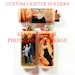 Personalized Reusable Photo Image Lighter Case Holder Sleeve Cover Custom Gift Idea Fits Bic Lighters
