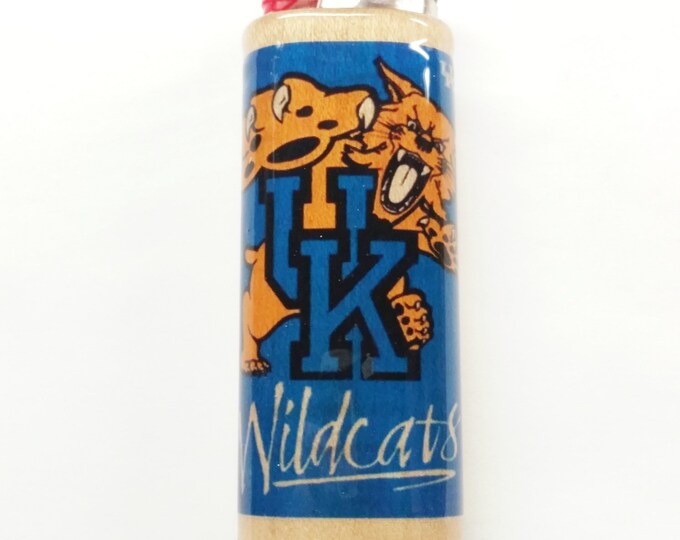 Kentucky Wildcats UK Wood Lighter Case Holder Sleeve Cover Fits Bic Lighters