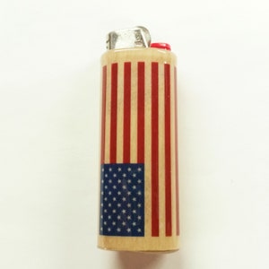 American Flag Lighter Case United States Lighter Holder Sleeve Cover Fits Bic Lighters
